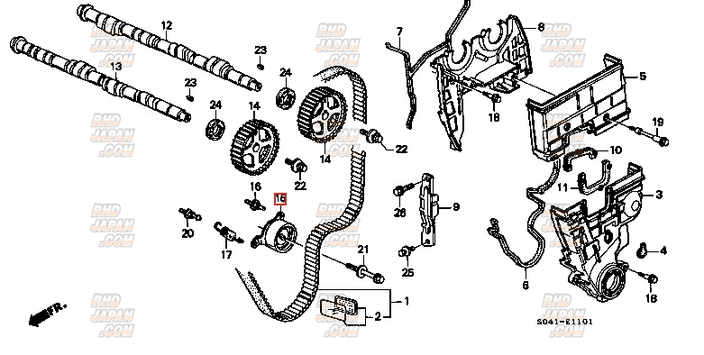 Honda OEM Timing Belt Tensioner B16A